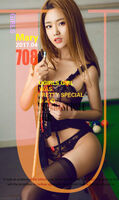 [Ugirls爱尤物]No.708_嫩模Mary性感桌球女郎黑色蕾丝情趣内衣秀完美身材写真40P
