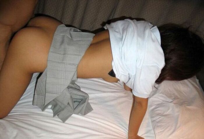 89 JK dorsal erotic images! A male instinct that makes you want to poke in from the back when you see a schoolgirl's prequet 61th image