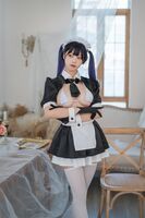 Moe system 小姐姐蜜soup 猫裘工作女仆主题私房性感露breast女仆装秀三点式内衣撩人诱惑Photo 50P