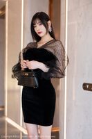 XiuRen第5264_神杨晨晨�� Yome 脱黑色轻透连衣裙露红色蕾丝内衣惹火诱惑Photo 84P