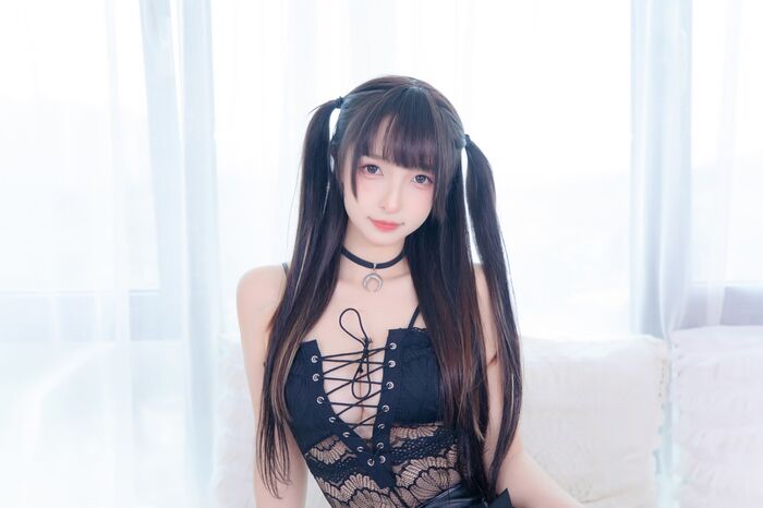 萝莉美女神楽坂真冬星罗密布主题私房性感缕空黑色内衣配蕾丝吊袜诱惑Photo 75P 42th image