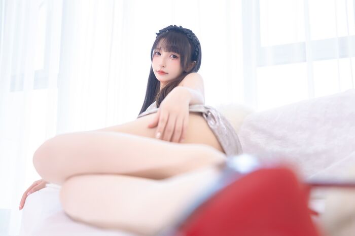 萝莉美女神楽坂真冬午后红茶主题私房低breast吊带裙配超薄肉丝秀翘臀诱惑Photo 75P 26th image