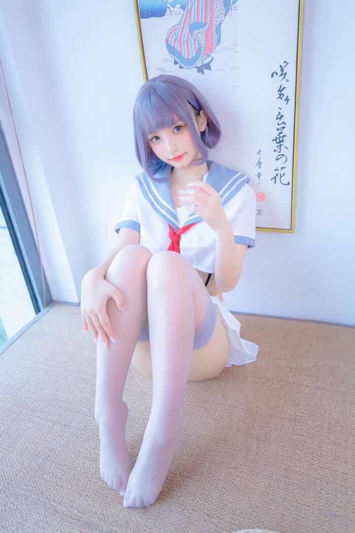 萝莉美女神楽坂真冬ash丝JK 主题私房性感超短JK 服饰配灰丝袜秀美腿诱惑Photo 75P 27th image