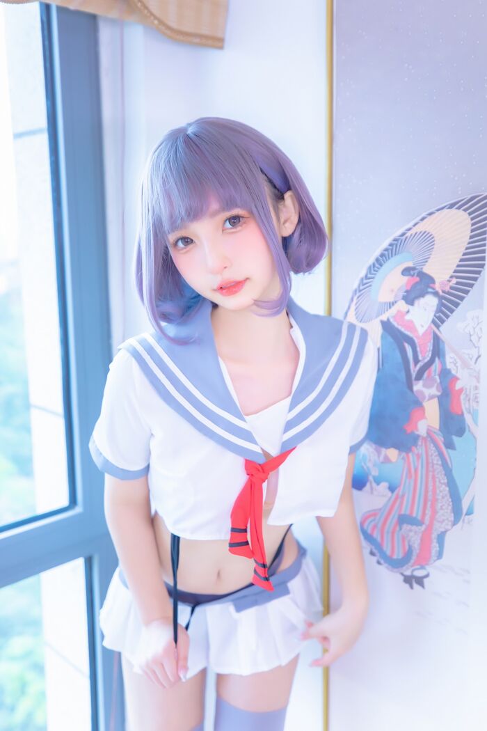 萝莉美女神楽坂真冬ash丝JK 主题私房性感超短JK 服饰配灰丝袜秀美腿诱惑Photo 75P 3th image