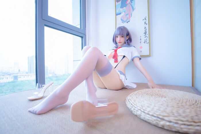 萝莉美女神楽坂真冬ash丝JK 主题私房性感超短JK 服饰配灰丝袜秀美腿诱惑Photo 75P 48th image
