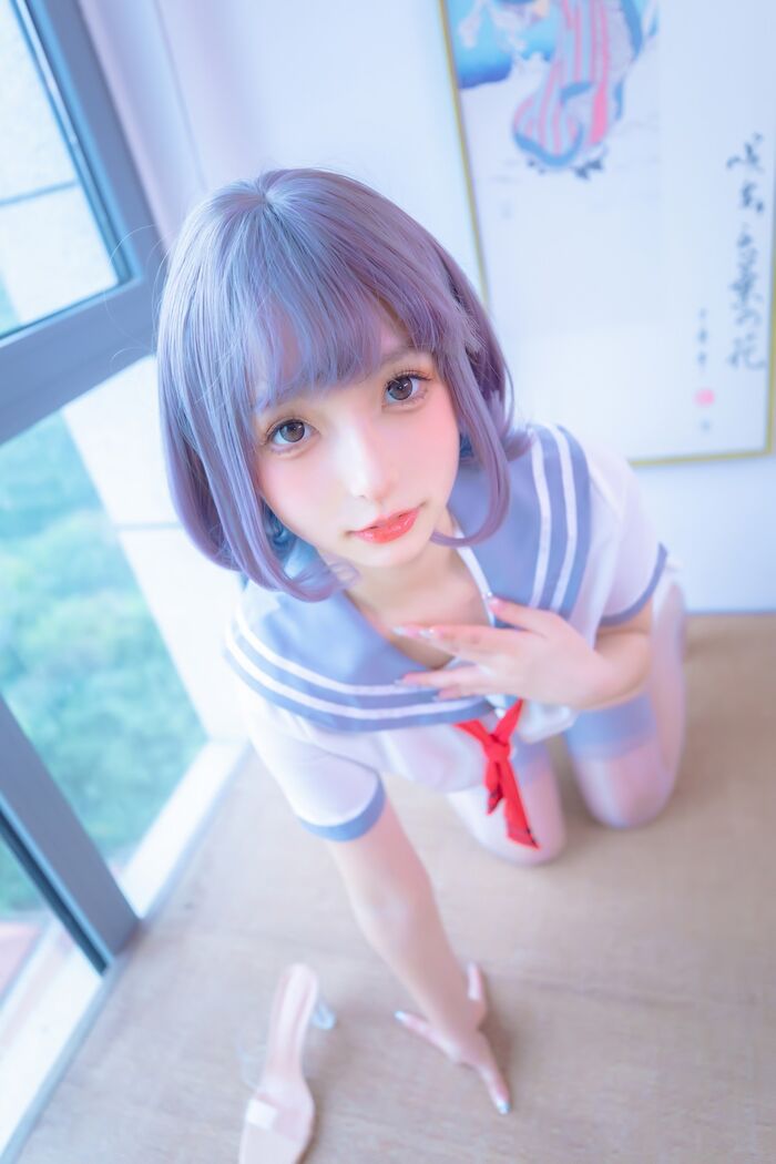 萝莉美女神楽坂真冬ash丝JK 主题私房性感超短JK 服饰配灰丝袜秀美腿诱惑Photo 75P 55th image