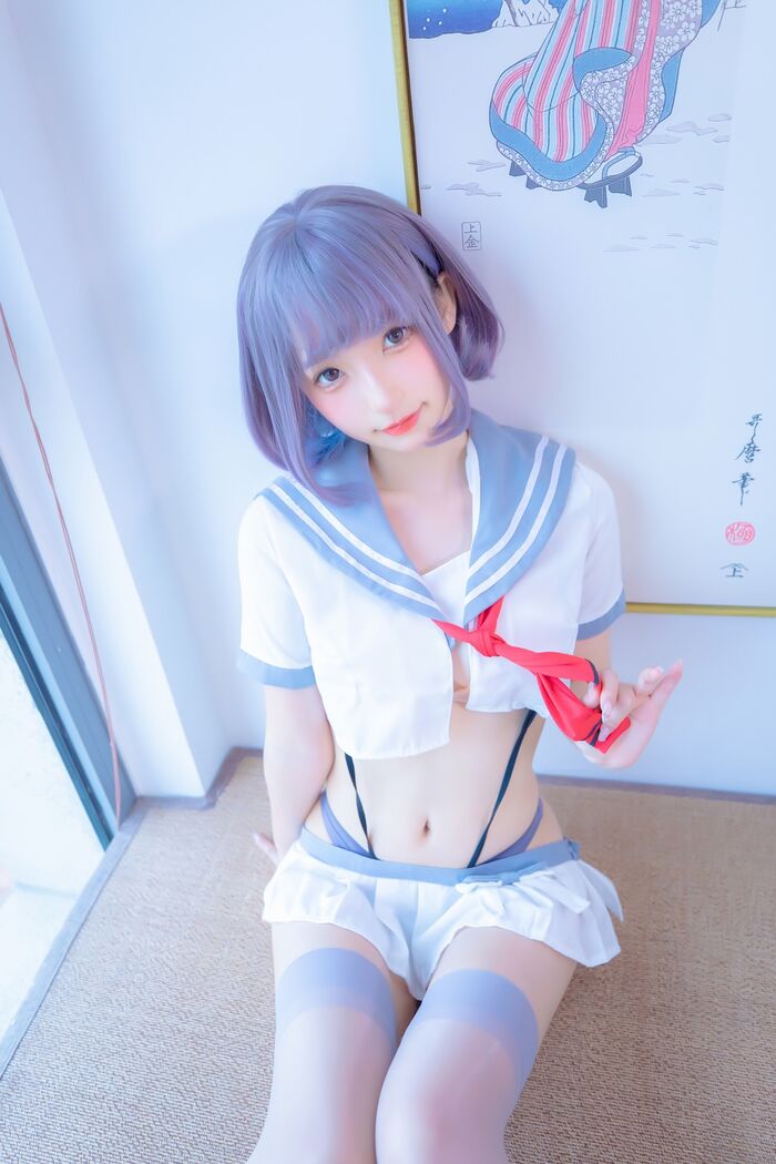 萝莉美女神楽坂真冬ash丝JK 主题私房性感超短JK 服饰配灰丝袜秀美腿诱惑Photo 75P 7th image