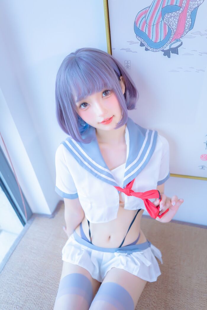 萝莉美女神楽坂真冬ash丝JK 主题私房性感超短JK 服饰配灰丝袜秀美腿诱惑Photo 75P 8th image