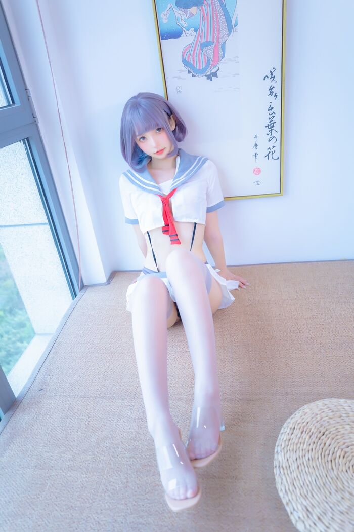 萝莉美女神楽坂真冬ash丝JK 主题私房性感超短JK 服饰配灰丝袜秀美腿诱惑Photo 75P 9th image