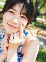 【148 high-quality erotic images of Akisato Tanyu】 Hyugasaka member's cute fine milk swimsuit and dressing gravure