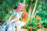Coser sister and child Ely_eee Tamago-mae swimming pond Lord 题泳池狐狸装扮性感比基尼秀完美身材诱惑Photo 39P